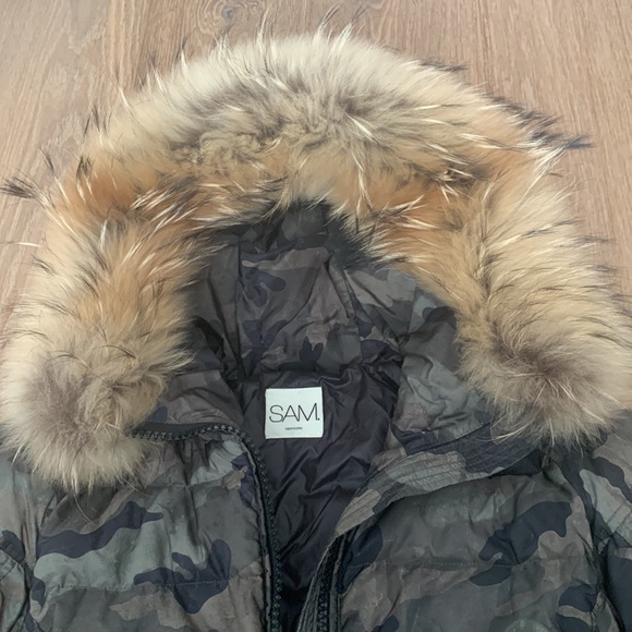 SAM. Blake Down camo puffer jacket XS - Picture 3 of 5